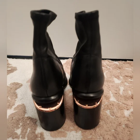Alexander Wang Anna Stretch Bootie Boots Black Size 37 - Picture 7 of 14